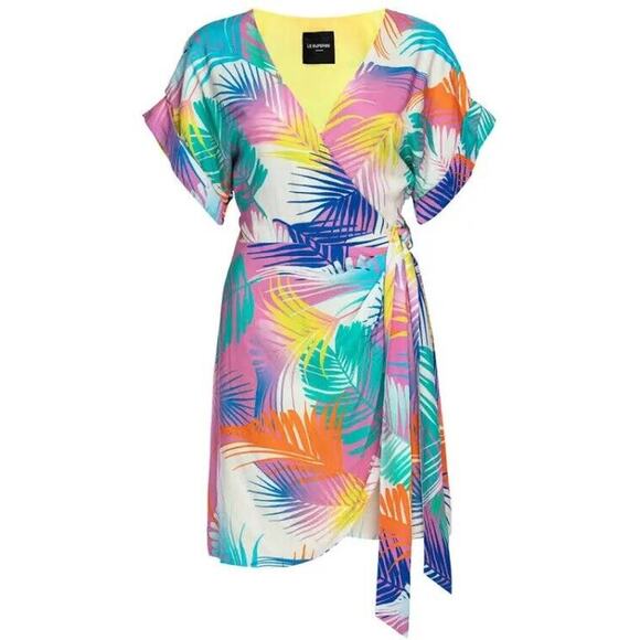 Le Superbe Desert Palms Wrap Mini Dress Sz 8 NWT $395 - Picture 3 of 6